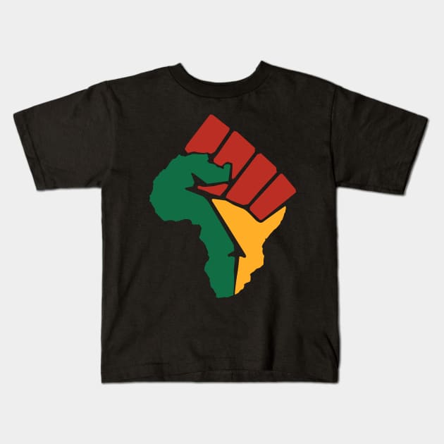 Black Power, Black Fist, Africa Fist, Black Lives Matter Kids T-Shirt by UrbanLifeApparel